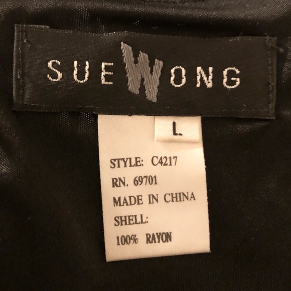 Crocheted net goth elvira noir Vtg vintage 90s romantic evening dress size Large - Picture 6 of 7